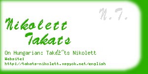 nikolett takats business card